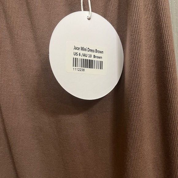 Princess Polly Jace mini dress size 6 light brown - Picture 6 of 10